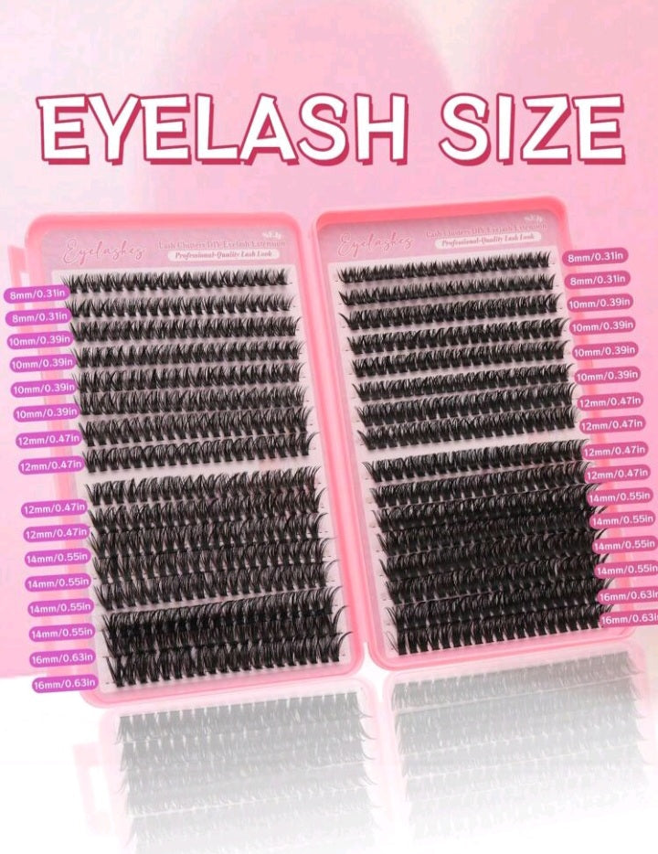 DIY Eyelashes Lash Extension Kit 640 Pieces-black