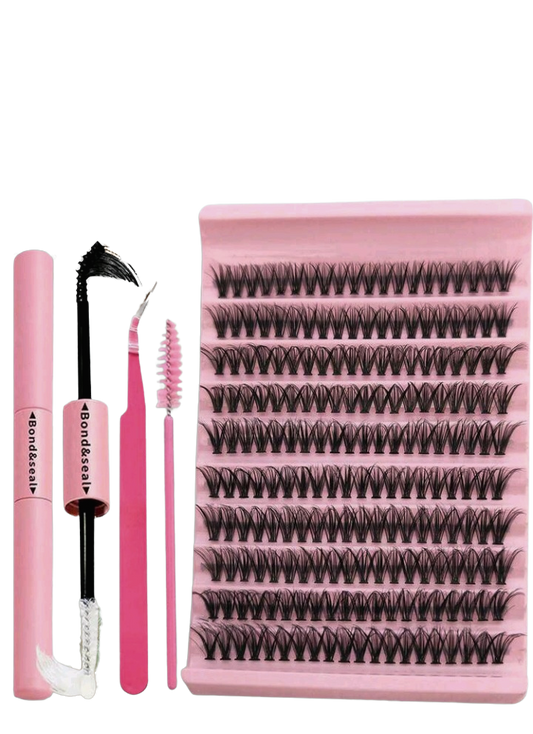 Natural Lash Extension Kit 200 PCS Lash Clusters Kit False Eyelashes
